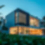 Exterior view of the Sobha Hartland Sales Gallery showcasing contemporary architecture