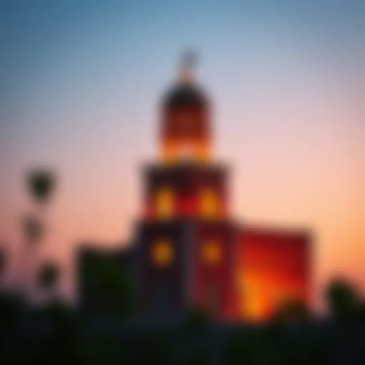 Buhaira Tower Bathed in Sunset Glow Buhaira Tower at sunset