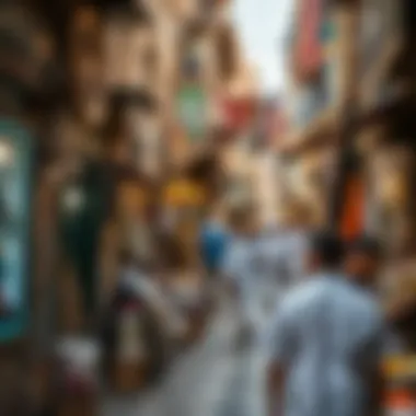 Vibrant atmosphere of a traditional souk