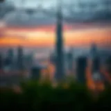 Dubai Skyline: A Hub for Real Estate Aerial view of Dubai's skyline showcasing real estate developments