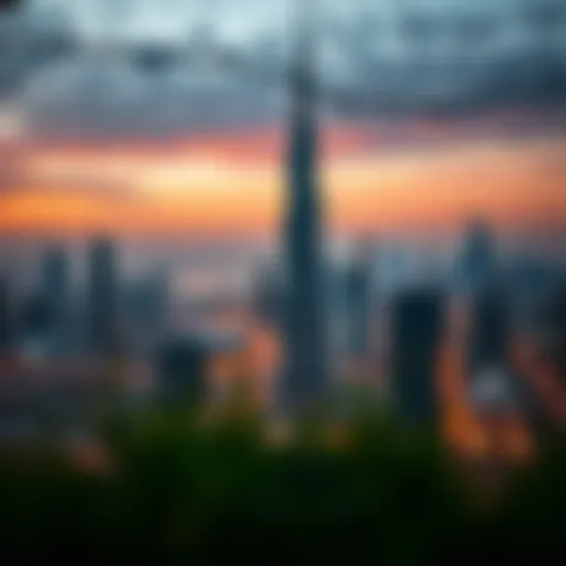 Dubai Skyline: A Hub for Real Estate Aerial view of Dubai's skyline showcasing real estate developments