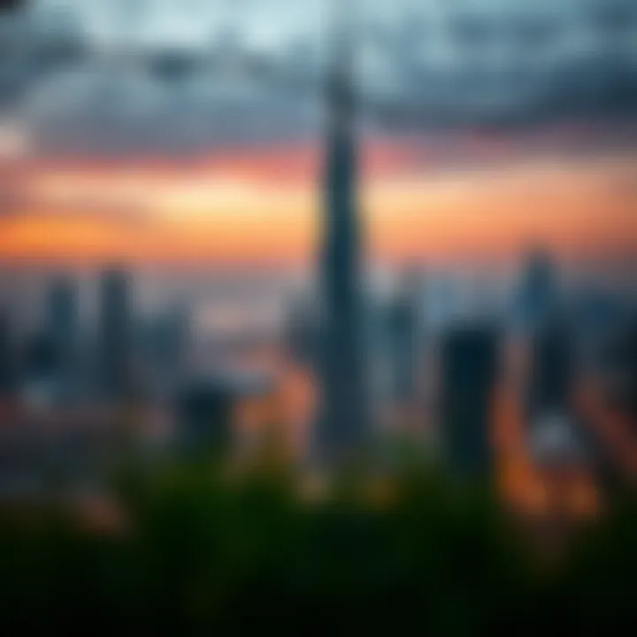 Dubai Skyline: A Hub for Real Estate Aerial view of Dubai's skyline showcasing real estate developments