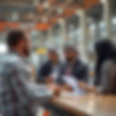 Investment Opportunities at Dubai Industrial Park Business professionals discussing investment opportunities at Dubai Industrial Park