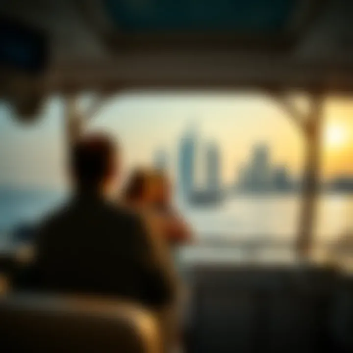 Passengers enjoying the scenic vistas Passengers enjoying the scenic vistas from the RTA boat