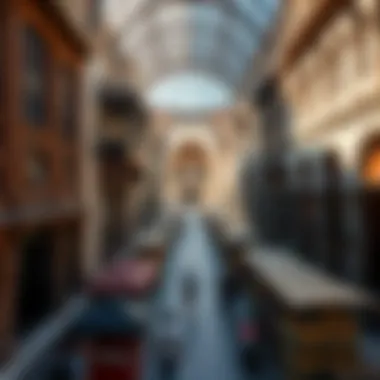 Architectural Beauty of the Dubai Souq A panoramic view of the Dubai Souq showcasing its intricate architecture