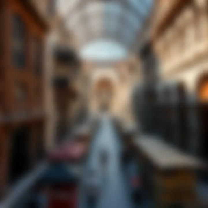 Architectural Beauty of the Dubai Souq A panoramic view of the Dubai Souq showcasing its intricate architecture