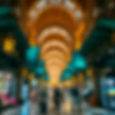 Digital Transformation in Dubai Souq A modern digital marketplace integrated within the traditional souq atmosphere