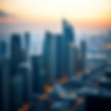 Dubai's Iconic Residential Skyline Stunning skyline view of iconic Dubai residential towers