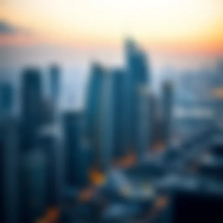 Dubai's Iconic Residential Skyline Stunning skyline view of iconic Dubai residential towers