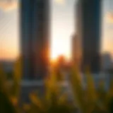 Stunning view of Lincoln Park development at sunset