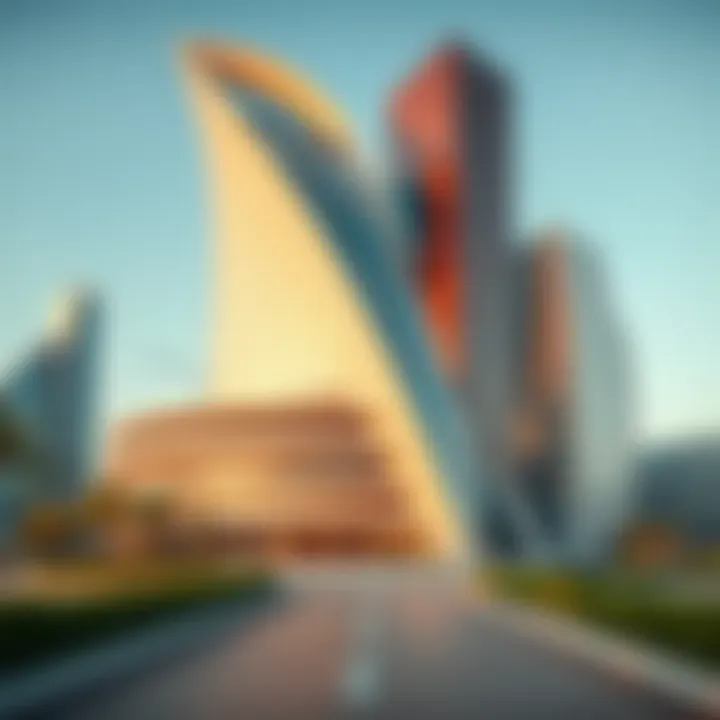 Architectural Marvel of Marina Diamond A stunning view of Marina Diamond's architectural design