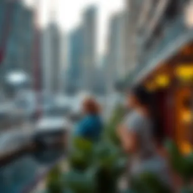 Vibrant Lifestyle in Dubai Marina A vibrant lifestyle scene in Dubai's Marina area