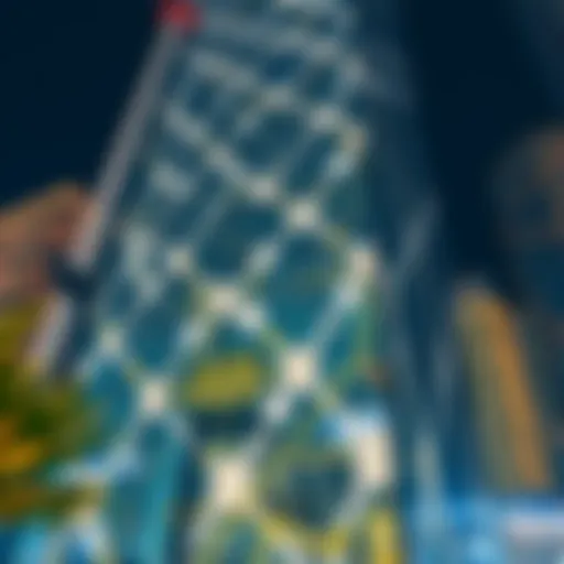 Intricate Exterior of Maze Tower The Maze Tower's striking exterior design showcasing intricate patterns