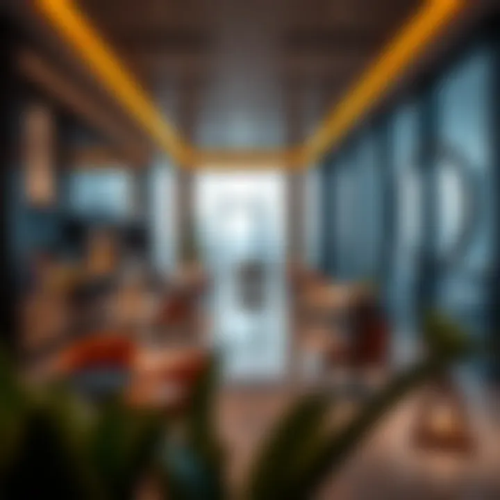 Modern Amenities Inside the Maze Tower Interior of the Maze Tower highlighting modern amenities