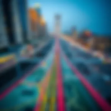 Dubai Metro Zones: A Geographical Overview Map showcasing different Metro Zones in Dubai