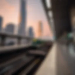 Stunning view of the Dubai Metro station
