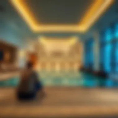 Modern Aesthetics of Muweilah Pool Gym Stylish interior design of Muweilah Pool Gym showcasing modern aesthetics