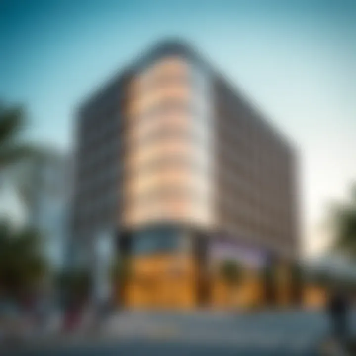 Modern Facade of the New Gargash Building Exterior shot highlighting the modern facade of the New Gargash Building