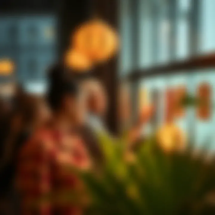 Cultural Exchange at Society Houses Interior view showcasing a vibrant cultural event