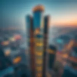 Stunning aerial view of Park Central Tower highlighting its modern architectural features