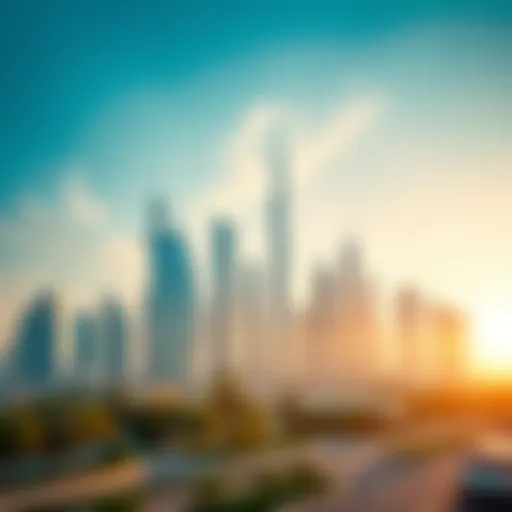 Dubai Skyline with Iconic Landmarks Stunning skyline of Dubai showcasing innovative architecture