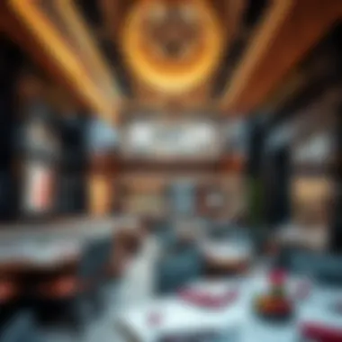 Dining area featuring various dining options available at Wafi Mall