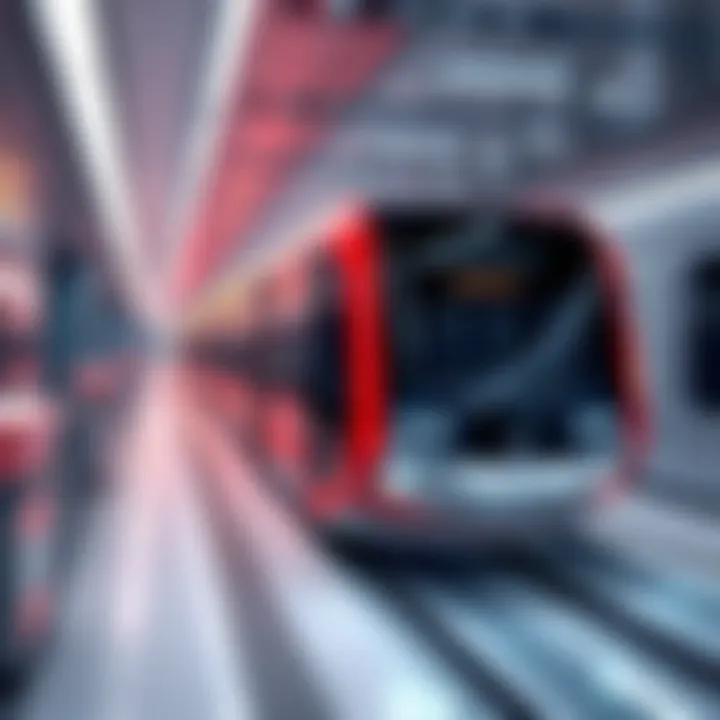 Illustration of a modern metro train