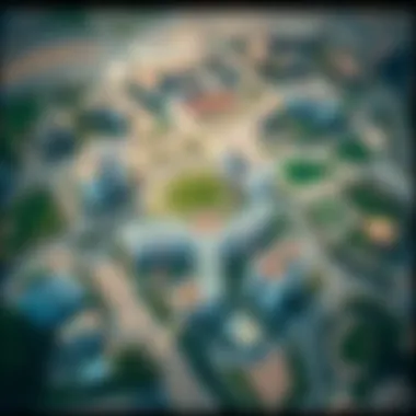 Strategic Location of Gardenia Aerial view of the Gardenia development highlighting its strategic location in Dubai