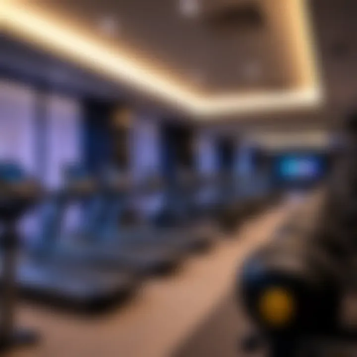 Premium Fitness Amenities at Grand Bellevue State-of-the-art gym facilities at Grand Bellevue Hotel Apartment