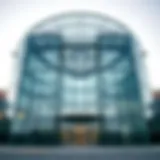 Modern industrial glass structures in Dubai