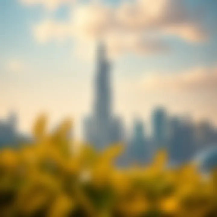 Insignia Dubai in the Dubai Skyline A panoramic view of Dubai's skyline featuring Insignia Dubai