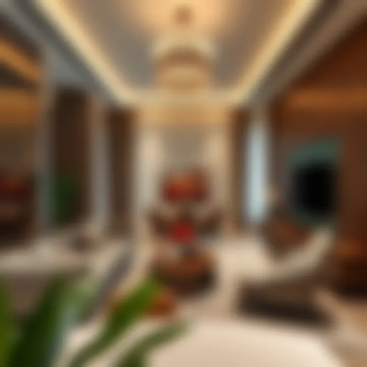 Luxurious residential interior of an apartment in Le Solarium Tower