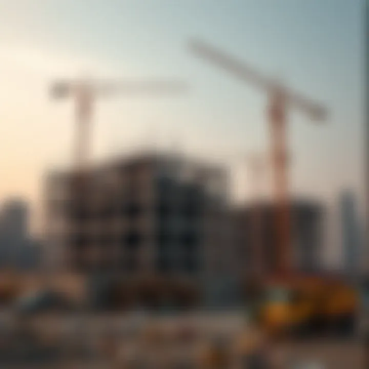 Construction Site Representing Development A construction site in Abu Dhabi symbolizing growth and development in real estate