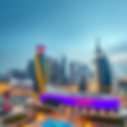 A panoramic view of Abu Dhabi's skyline showcasing modern architecture