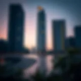 Stunning view of Merano Tower at dusk