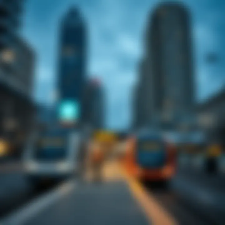 Metro Accessibility in Urban Development Metro station at the heart of a bustling urban area