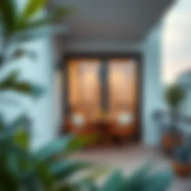 Minimalist Elegance in Balcony Design Stylish balcony showcasing sustainable materials and minimalist decor