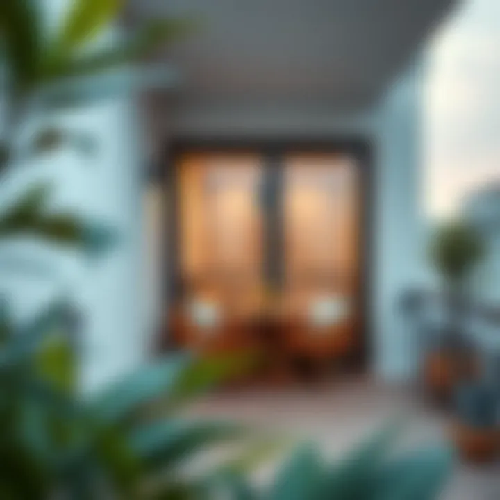 Minimalist Elegance in Balcony Design Stylish balcony showcasing sustainable materials and minimalist decor