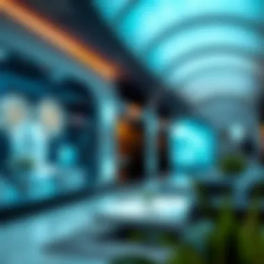 Exploring Innovations in Urban Living Interior exhibit highlighting futuristic concepts and urban living