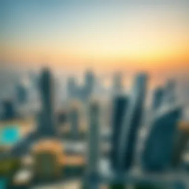 Aerial View of Dubai's Skyline Aerial view of Dubai's skyline showcasing modern architecture