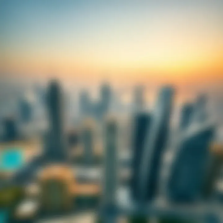 Aerial View of Dubai's Skyline Aerial view of Dubai's skyline showcasing modern architecture