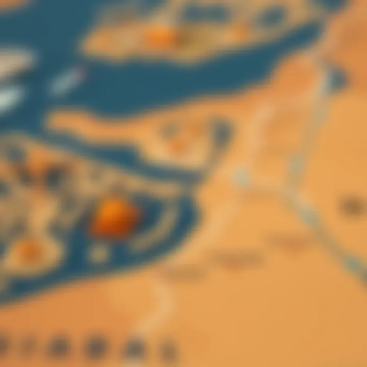 Key Real Estate Locations in Dubai: Where to Invest A map of Dubai highlighting key real estate locations