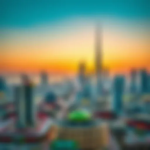 Dubai's Iconic Skyline: A Property Investor's Dream An overview of Dubai's skyline with iconic landmarks