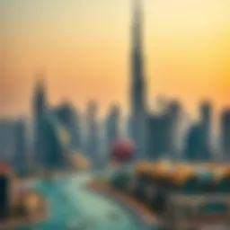 Luxurious skyline of Dubai showcasing prominent skyscrapers