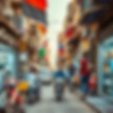 Commercial Life in Satwa Vibrant streets of Satwa showcasing commercial activity