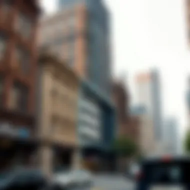 A bustling city centre with diverse architectural styles