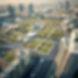 Aerial view of New Shell Khalifa City showcasing modern architecture and green spaces