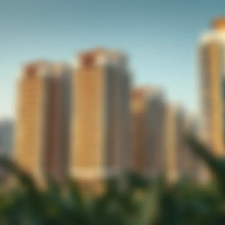 Luxurious residential buildings highlighting modern design in New Shell Khalifa City