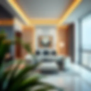 Luxurious Apartment Interior A luxurious apartment interior highlighting modern design