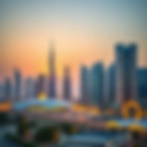 Dubai Skyline: A Testament to Modern Architecture A panoramic view of Dubai's skyline featuring iconic buildings